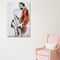 Lukisan Cat Minyak Kustom Modern Abstrak Seni Buatan Tangan Kanvas Saxophone Room Decor