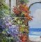 Pisau Palet Tepi Laut Kota Lukisan Minyak Yang Dilukis dengan Tangan Lukisan Pemandangan Di Atas Kanvas