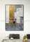 Lukisan Seni 3D Abstrak Emas Kanvas Dekoratif Untuk Dekorasi Kantor