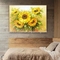 Pisau Palet Lukisan Minyak Bunga Matahari Lukisan Seni Dinding Bunga Untuk Kamar Tidur
