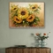 Bunga Matahari Pisau Palet Lukisan Minyak Bunga Dinding Seni Untuk Kamar Tidur