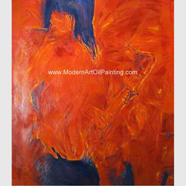 Lukisan Minyak Seni Modern Wanita, Lukisan Seni Abstrak Merokok Wanita Saxophone