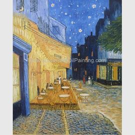 Van Gogh Cafe Terrace Di Malam Hari, Reproduksi Kanvas Pedesaan Van Gogh