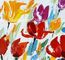 Lukisan Minyak Seni Modern Buatan Tangan / Seni Dinding Lukisan Minyak Bunga Untuk Toko Kopi