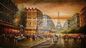 Paris Street Scene Canvas Painting Warna Ukuran Disesuaikan Untuk Gaya Neo-Klasik