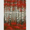 Lukisan Minyak Seni Modern yang Dilukis dengan Tangan Hutan Brich, Lukisan Pemandangan Abstrak