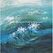 Lukisan Seni Buatan Tangan Abstrak Kontemporer Gelombang Laut, Seni Dinding Kanvas Membentang