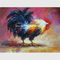Akrilik Hewan Palette Knife Lukisan Minyak Buatan Tangan Ayam Tebal Minyak Di Atas Kanvas