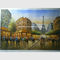 100% Buatan Tangan Paris Lukisan Minyak Pisau Palet Menara Eiffel Paris Pemandangan Di Atas Kanvas