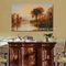 Lukisan Pemandangan Minyak Asli River Sunrise Horizontal 50 cm x 60 cm