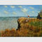 Reproduksi Minyak Claude Monet, Cliff Walk Di Pourville Oil on Canvas 50 X 70 Cm