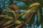 Lukisan Karya Seni Hawaii yang Dilukis dengan Tangan, Lukisan Cat Minyak Pemandangan Pohon Kelapa Di Atas Kanvas