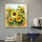 Lukisan Pisau Palet Bunga Matahari Bunga Untuk Dekorasi Interior Ruang Tamu