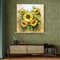 Lukisan Pisau Palet Bunga Matahari Bunga Untuk Dekorasi Interior Ruang Tamu