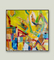 5cm Modern Kanvas Lukisan Abstraksi Geometris Untuk Dekorasi Ruang Tamu